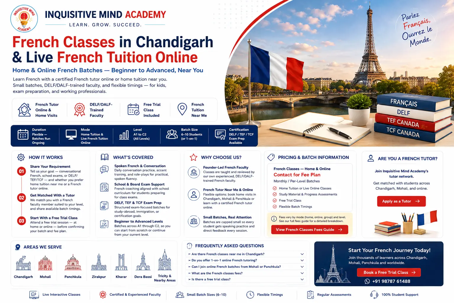 French Classes in Chandigarh & Live French Tuition Online